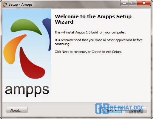 Bắt đầu quá trình cài đặt Ampps